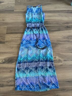 Jessica Simpson Colorful Print Maxi Dress